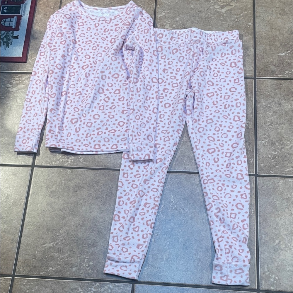 Cat & Jack Pink Leopard Print Kids Pajamas